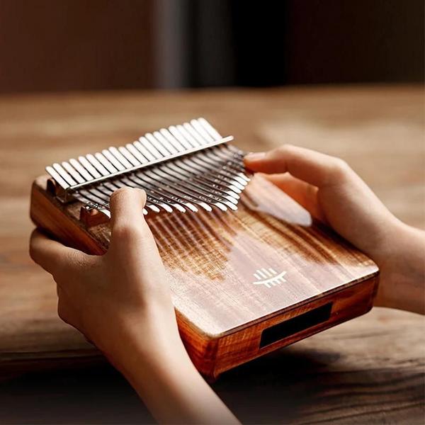 Imagem de Piano De Polegar Hluru Kalimba De 21 Teclas, Instrumento Musical Portátil De Madeira De Alta