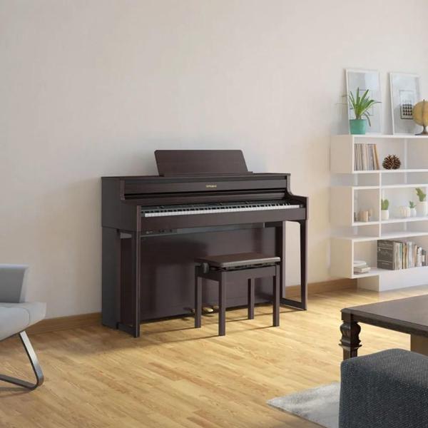 Imagem de Piano Digital Roland HP704 DR Marrom Dark Rosewood HP-704