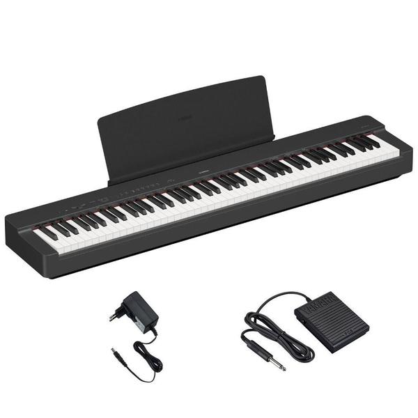 Imagem de Piano Digital Yamaha P-225 Preto com Fonte e Pedal