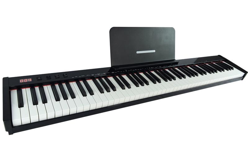 Imagem de Piano Eletrônico 88 Teclas Arranjador Konix - PH88-S Midi Bateria Recarregável + Suporte Pedestal