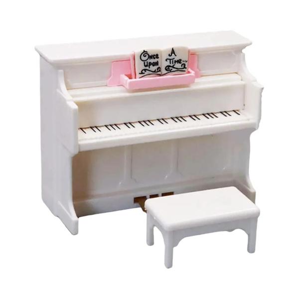 Imagem de Piano em Miniatura para Casa de Bonecas - Escala 1:12 com Banco e Partitura