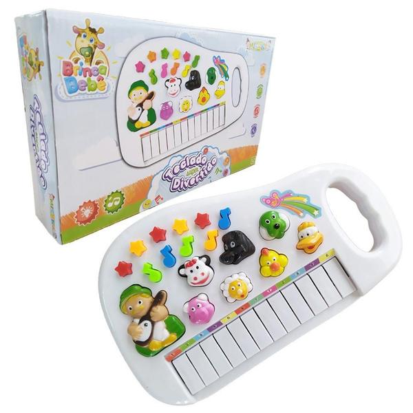 Imagem de Piano Infantil Som De Bichos Teclado Brinquedo Animais Bebê