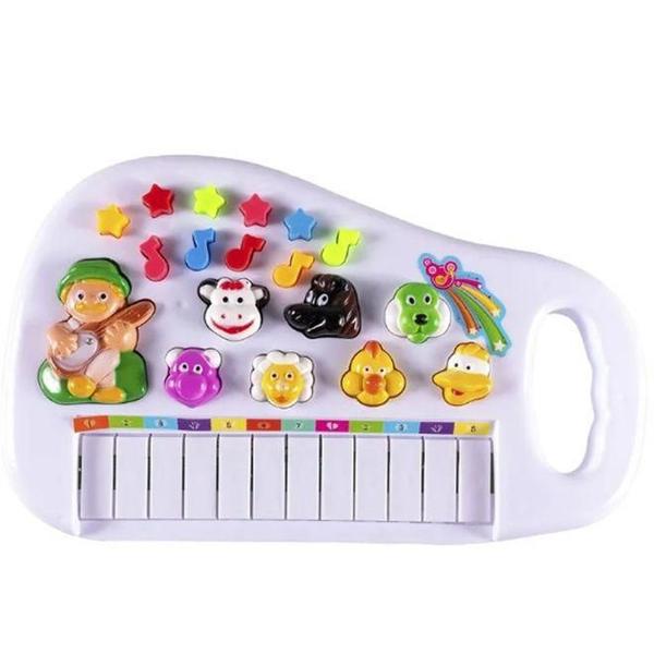 Imagem de Piano Infantil Teclado Musical Com Sons Dos Bichos E Fazenda