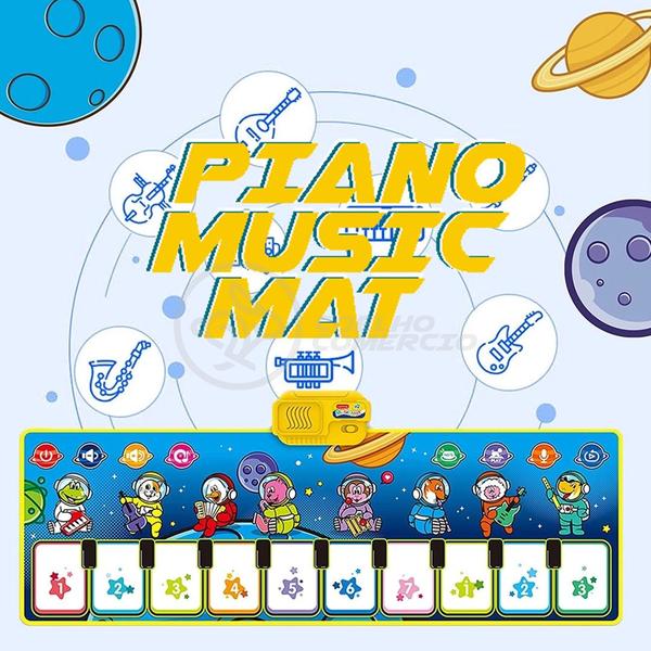 Imagem de Piano Music Mat Tapete Musical 110x36cm  Animais Crianças Infantil Bebês 10 Teclas Musicais Touch