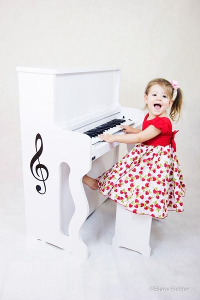 Imagem de Pianos Infantil  Albach Branco e Luxo e Elegância AL8