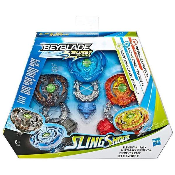 Imagem de Pião de Batalha - Beyblade Burst Slingshock - Multipack Element-X - Hasbro