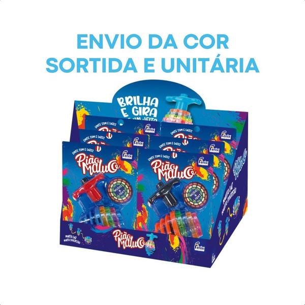 Imagem de Pião Maluco Infantil Com Luzes E Som Interativo DPA-955 Fenix Brinquedos