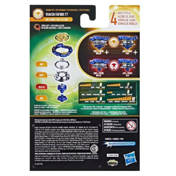 Imagem de Pião Vanish Fafnir F7 Beyblade Quad Drive Starter - Hasbro - 195166155067