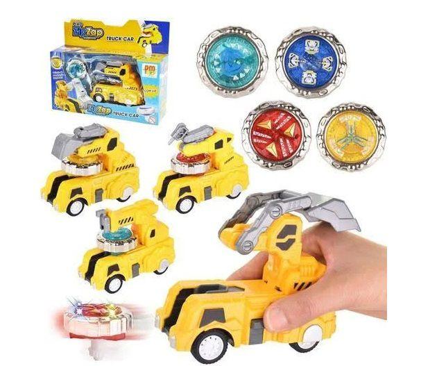 Imagem de Pião Zip Zap Lançador Truck Car Com Luz Soridos DM TOYS