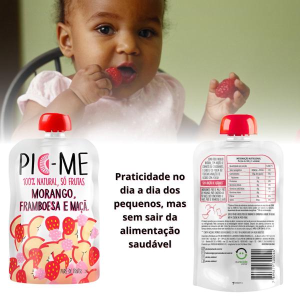 Imagem de Pic-me Morango Framboesa E Maça Pack 12un. Purê De Frutas