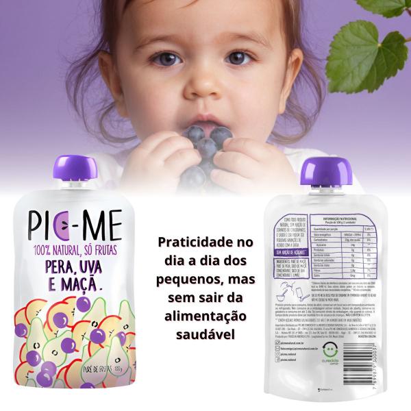 Imagem de Pic-me Uva E Maça Pack 12un. Papinha Infantil De Frutas