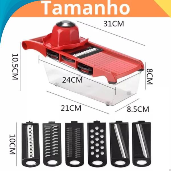Picador de Vegetais 5 em 1 Inox - BLACK WATCH Imagem de Picador de Vegetais 5 em 1 Inox