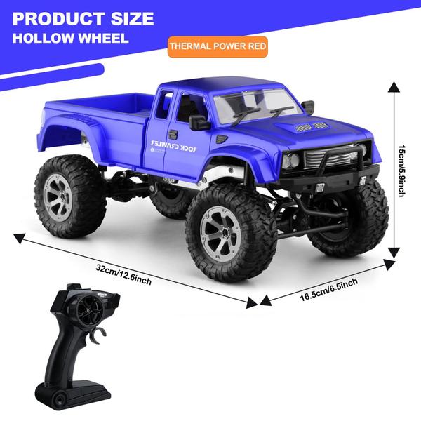 Imagem de Picape de corrida 4WD RC Hobby Truck QI XING em escala 1:16 com LED