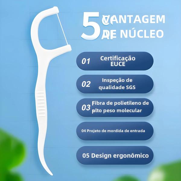 Imagem de Picaretas de Fio Dental Descartáveis Ultrafinas (600 Unidades) - Pacote Familiar