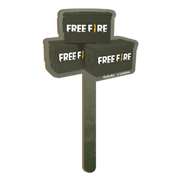 Imagem de Pick Decorativo Caixas Army MDF Free Fire - 1 Unidade - Festcolor - Rizzo