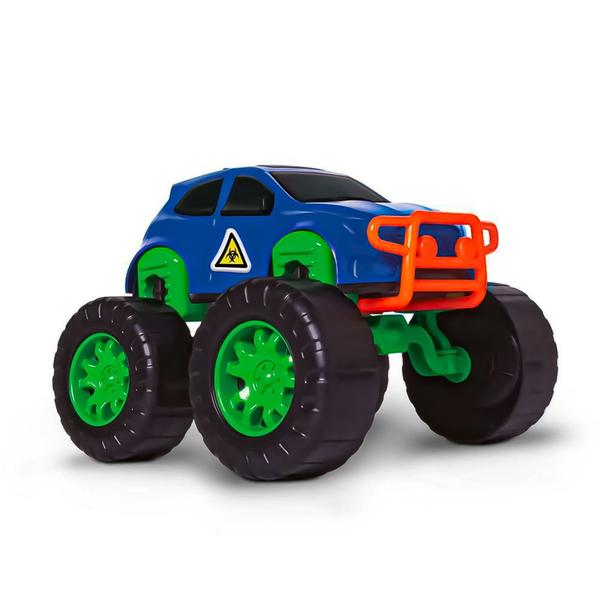 Imagem de Pick Up Carrinho Colorido Invasão Zumbi Caminhonete Carro Monstro Grande - Samba Toys