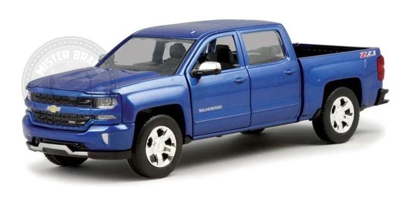 Imagem de Pick Up Chevrolet Silverado 1500lt Azul Motormax 1/27