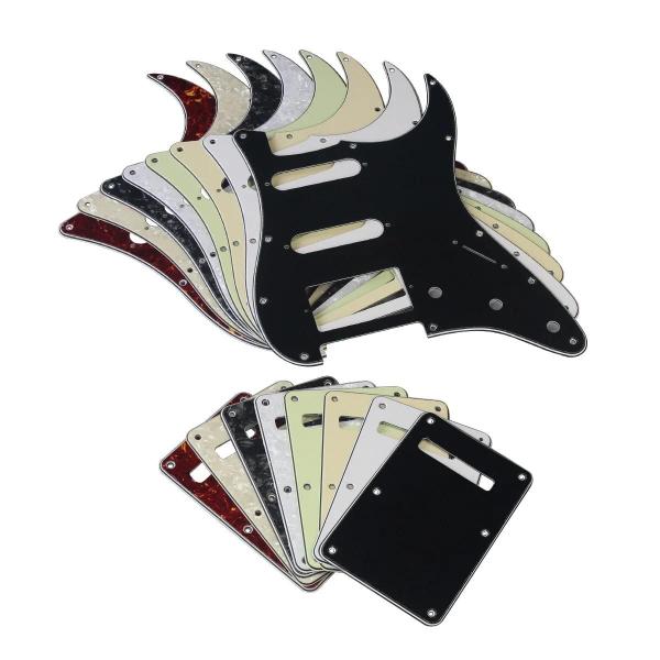 Imagem de Pickguard para Guitarra Elétrica (11 Furos HSS/SSH) - 8 Cores com Parafusos