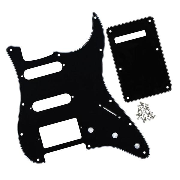 Imagem de Pickguard para Guitarra Elétrica (11 Furos HSS/SSH) - 8 Cores com Parafusos