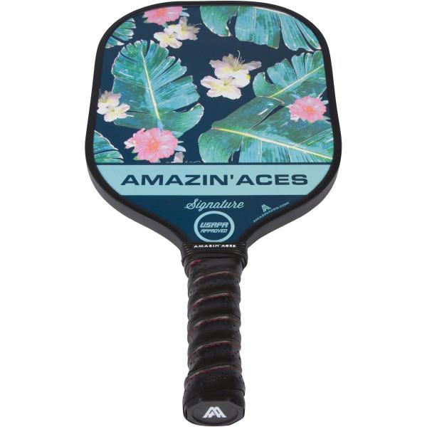 Imagem de Pickleball Paddle Amazin' Aces Signature Green com capa e bolsa