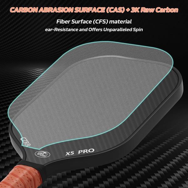 Imagem de Pickleball Paddle CZRR Superfície de fibra de carbono Honeycomb Core