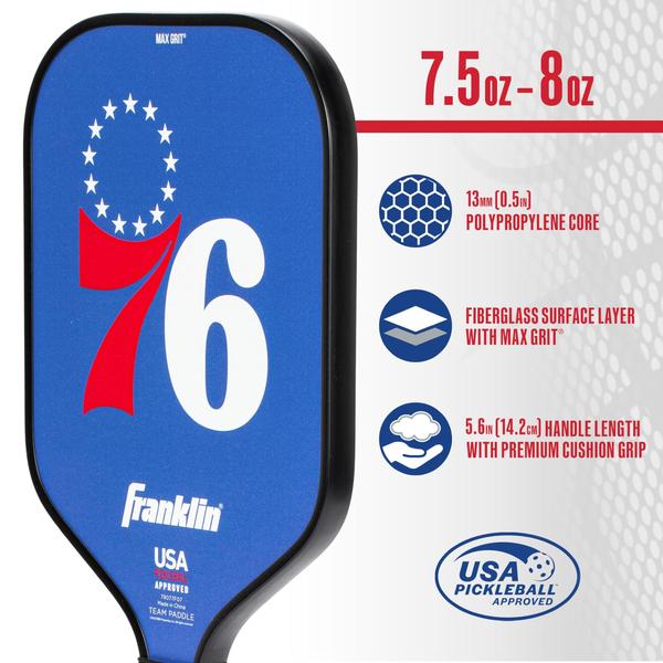 Imagem de Pickleball Paddle Franklin Sports NBA Philadelphia 76ers