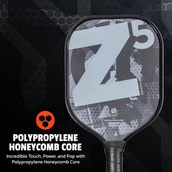Pickleball Paddle Onix Graphite MOD Z5 em fibra de carbono Imagem de Pickleball Paddle Onix Graphite MOD Z5 em fibra de carbono