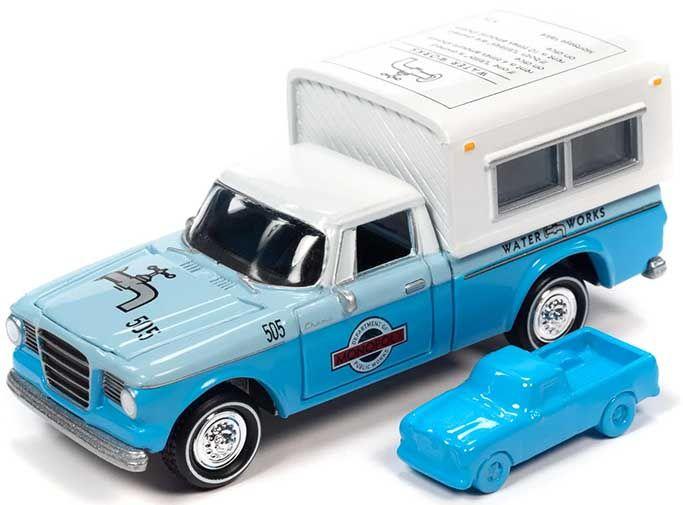 Pickup Studebaker com camper Monopoly Johnny Lightning 1/64 Imagem de Pickup Studebaker com camper Monopoly Johnny Lightning 1/64
