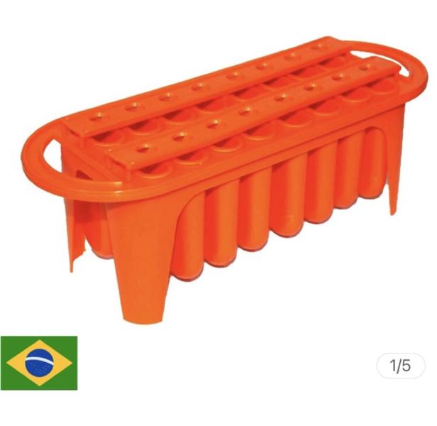 Imagem de Picoleteira Forma De Picolé Geladinho 16 Picolés Laranja