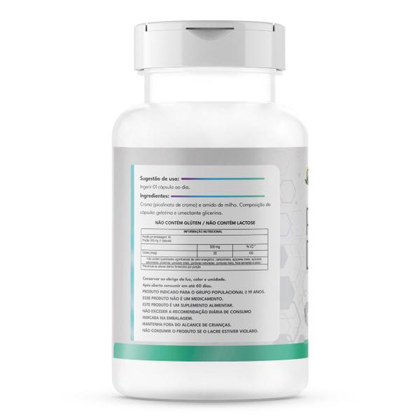 PICOLINATO DE CROMO - 500mg (60 Cápsulas) +CAPS Imagem de PICOLINATO DE CROMO - 500mg (60 Cápsulas) +CAPS