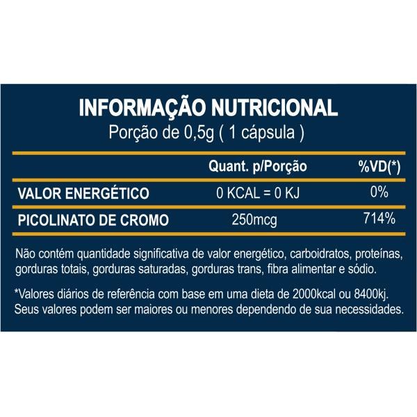 Imagem de Picolinato de Cromo Suplemento Alimentar 100% Natural Original Natunectar 60 Capsulas / Comprimidos 