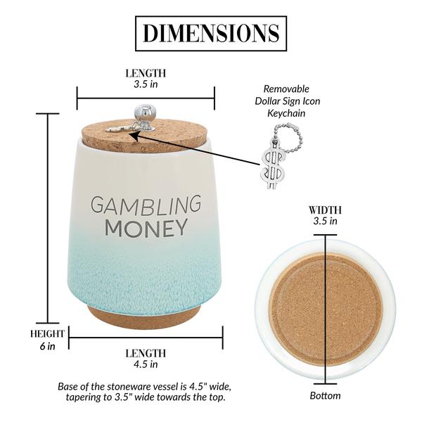 Piggy Bank Pavilion Gambling Money Ceramic 16,5 cm azul-petróleo - Pavilion Gift Company Imagem de Piggy Bank Pavilion Gambling Money Ceramic 16,5 cm azul-petróleo