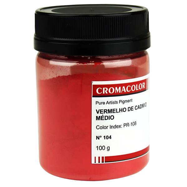 Imagem de Pigmento Artistico Puro Cromacolor 104 Vermelho de Cadmio Médio 100g