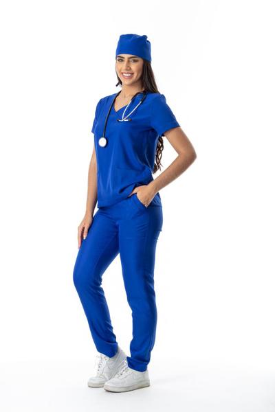 Imagem de Pijama Cirurgico Feminino com Bolsos 200010 Azul Royal