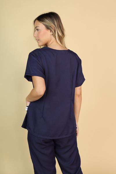 Imagem de Pijama Cirúrgico Tradicional Scrub Privativo Enfermagem Odonto Veterinaria AZUL MARINHO,GG