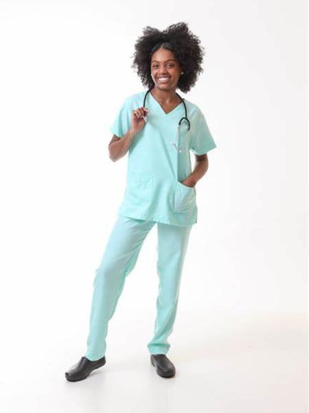 Imagem de Pijama Hospitalar  Cirúrgico Plus Size Gabardine  Scrubs Não Amassa Unissex PH