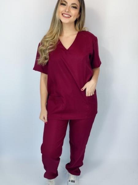 Imagem de Pijama Hospitalar  Cirúrgico Plus Size Gabardine  Scrubs Não Amassa Unissex PH