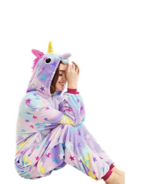 Imagem de Pijama Kigurumi de Unicórnio Estrelado / Macacão Fantasia