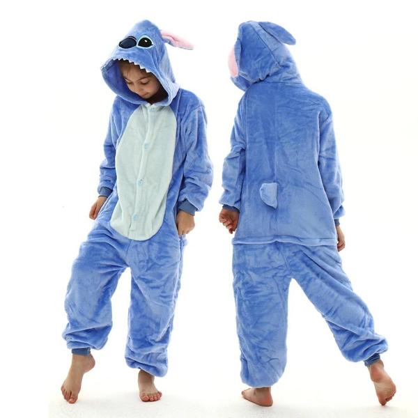 Imagem de Pijamas Flanela Infantil Kigurumi Pikachu e Unicórnio - Macacão para Bebês e Crianças