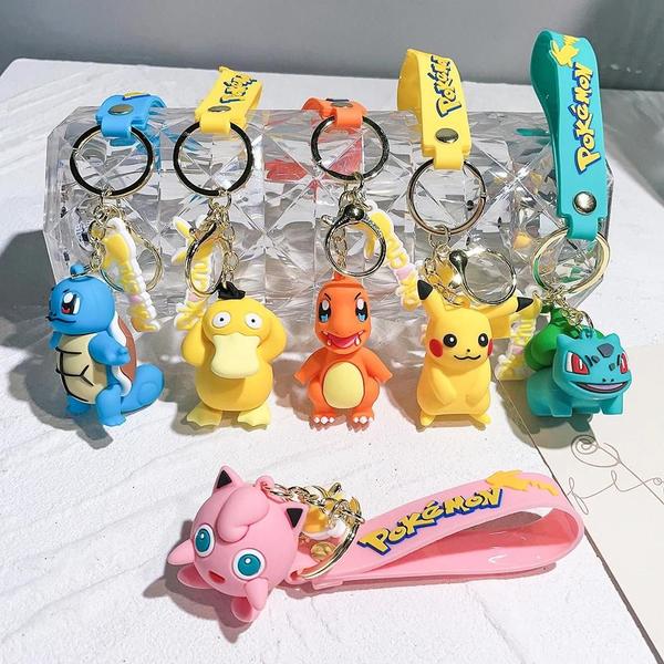 Imagem de Pikachu Chaveiro Pingente Pokémon Anime Modelo Brinquedo Bonecas Presente De Aniversário Infantil