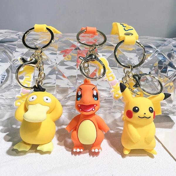 Imagem de Pikachu Chaveiro Pingente Pokémon Anime Modelo Brinquedo Bonecas Presente De Aniversário Infantil