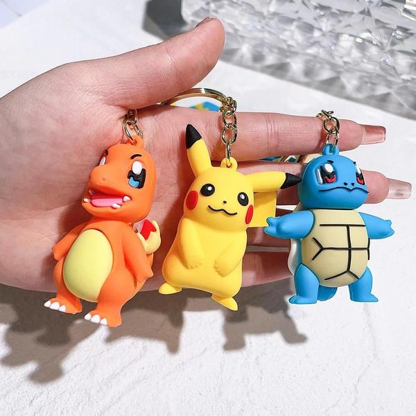 Imagem de Pikachu Chaveiro Pingente Pokémon Anime Modelo Brinquedo Bonecas Presente De Aniversário Infantil