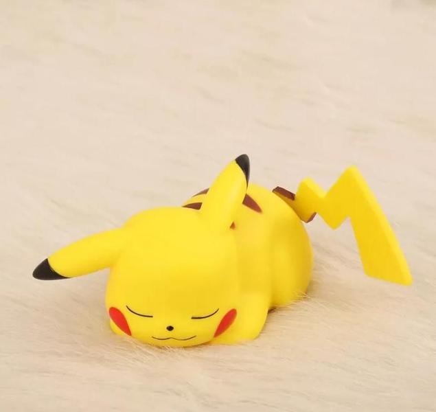 Imagem de Pikachu Pokémon Luminária Boneco Led Abajur Lindo 12cm 