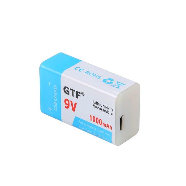 Imagem de Pilha 9V Recarregável Lithium 1000mah GTF