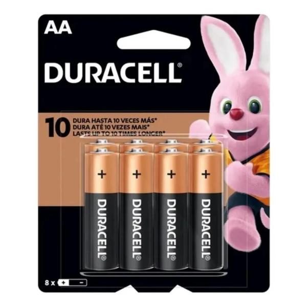 Pilha Aa Alcalina Duracell Cartela C/8 Pilhas Original Imagem de Pilha Aa Alcalina Duracell Cartela C/8 Pilhas Original