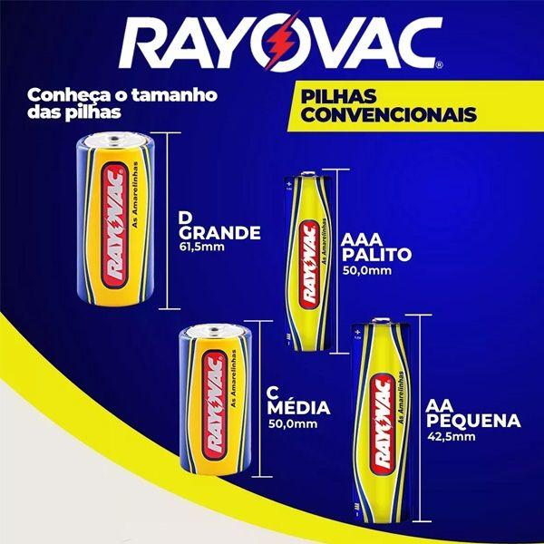 Imagem de Pilha AA Comum 8 Unidades Rayovac Amarelinhas