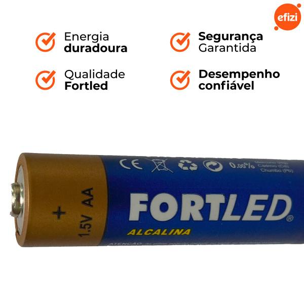 Imagem de Pilha Alcalina AA 8 unidades Fortled