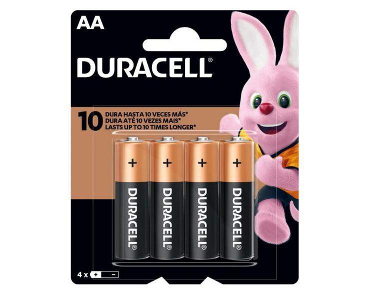 Pilha Alcalina AA Duracell 4 Unidades - MN1500B4 Imagem de Pilha Alcalina AA Duracell 4 Unidades - MN1500B4