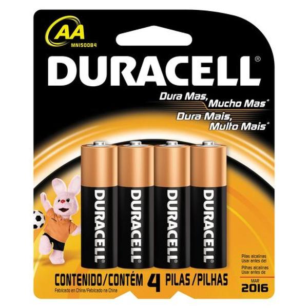 Imagem de Pilha Alcalina AA Duracell - Cartela com 4 pilhas