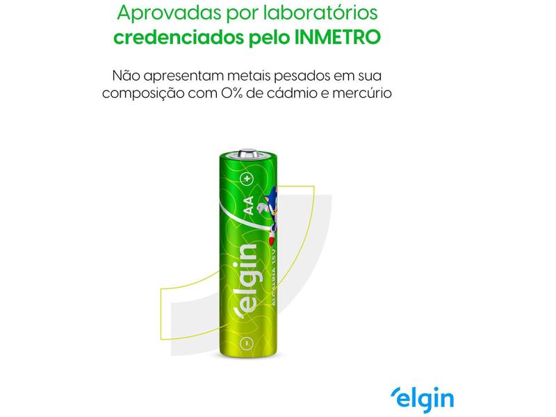 Imagem de Pilha Alcalina AA ELE000000082153 Elgin 1,5V 4 Unidades